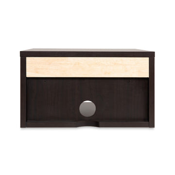Celerie 15.71" Mid-Century Modern Floating Wall Mounted Nightstand with Soft-Close Rattan Drawer and Cable Hole - JONATHAN Y